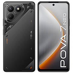 Смартфон Tecno Pova 7 Neo (LJ6) 8/128GB Geek Black (4894947086786) 7000 мАг, 120 Гц дисплей