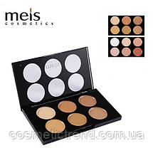 Консилер/коректор набір 6 кольорів Corrector&Concealer Face Touch-Up Palette Oil Free Makeup #4 Meis, фото 3