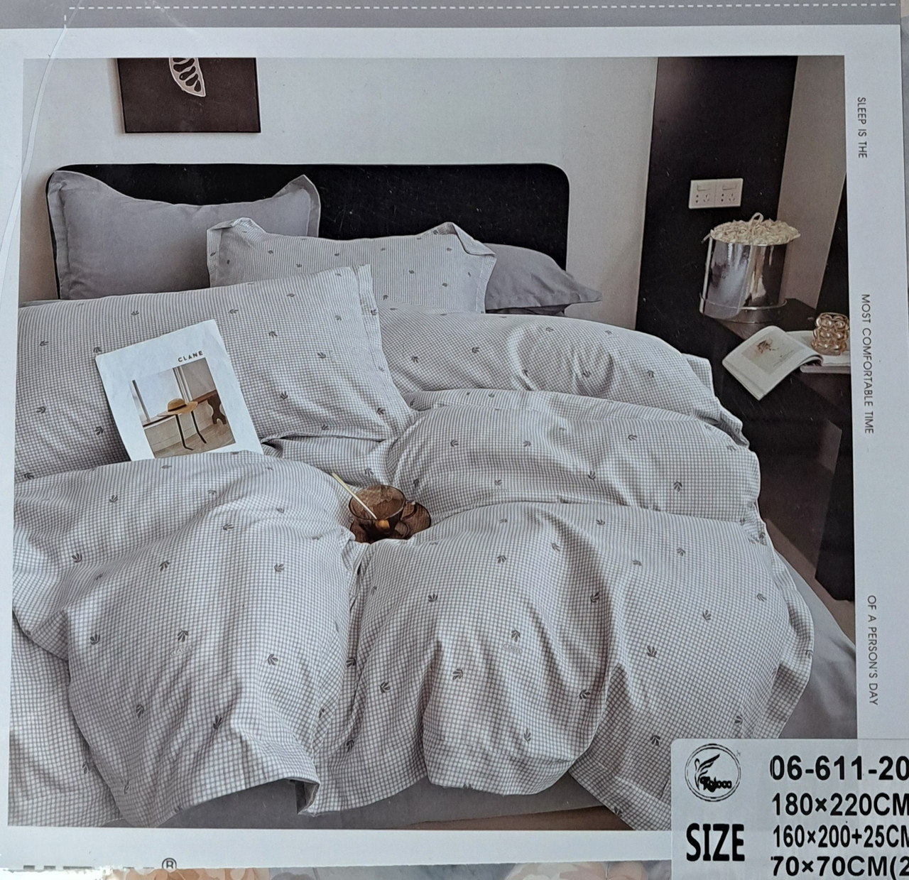 Постільна білизна фланелева, двоспальна, простирадло на резинці (ПБ74), фото 1