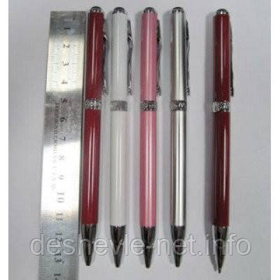 Ручка кулькова, металева, поворотна BAIXIN BP707 (кольоровий мікс, стилус)