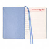 Щоденник A5 Leo Planner Vitto 2026 — м’який, блакитний, 368 сторінок, преміальний планер у подарунковій коробці, фото 4