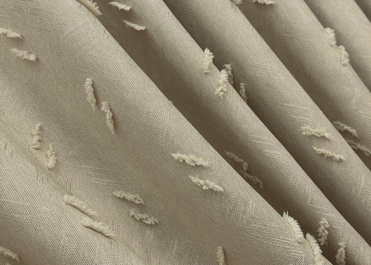 Шторна тканина Льон Букле. Колір бежевий. Код 1883ш, фото 1