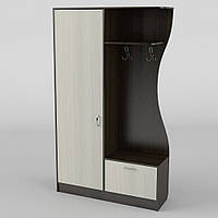 Пряма шафа в передпокій коридор із відділенням для верхнього одягу та взуття Передпокій 9 Тіса Меблі