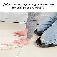 Наколінники EVA для роботи та садівництва захисні, водовідштовхувальні, амортизуючі з липучкою чорні 17.8×15 см 29551, фото 6