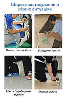 Наколінники EVA для роботи та садівництва захисні, водовідштовхувальні, амортизуючі з липучкою чорні 17.8×15 см 29551, фото 8