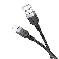 Кабель USB - Lightning Hoco X109 Silicone 2.4A 2m Black