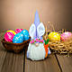 Великодній декор для дому Гном ліловий 27см, фото 4