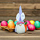 Великодній декор для дому Гном ліловий 27см, фото 2