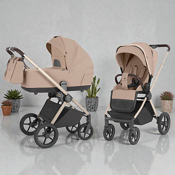 Універсальна коляска 2в1 CARRELLO Ultra CRL-6527 від народження, термолюлька + прогулянковий блок, великі поліуретанові колеса