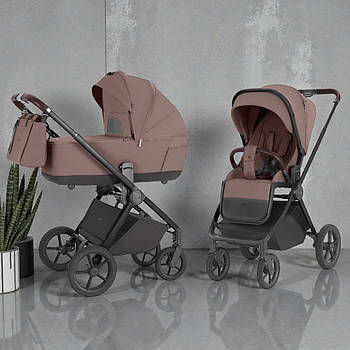 Універсальна коляска 2в1 CARRELLO Ultra CRL-6527 від народження, термолюлька + прогулянковий блок, великі поліуретанові колеса