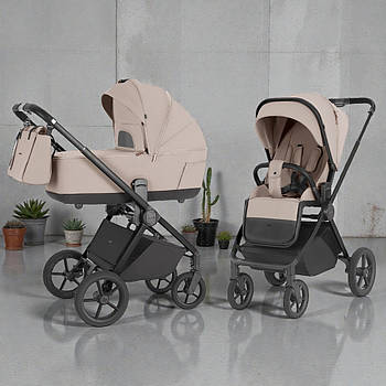 Універсальна коляска 2в1 CARRELLO Ultra CRL-6527 від народження, термолюлька + прогулянковий блок, великі поліуретанові колеса