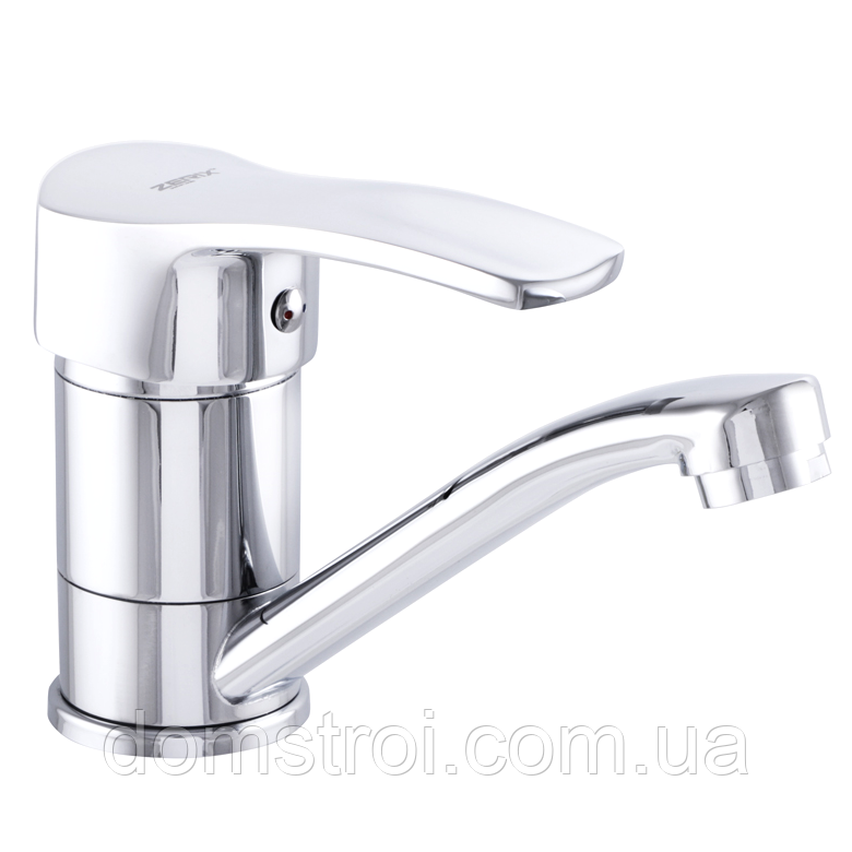 Змішувач для умивальника важільний ZERIX PED-B 180 (ZX0065/0069) латунь хром, кріплення гайка