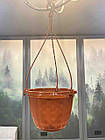 Підвісний горщик із гачком 3,5 л 23 ✖ 13.8  терракот  Украина 3.7 л діаметр 23 х 13.8, фото 3