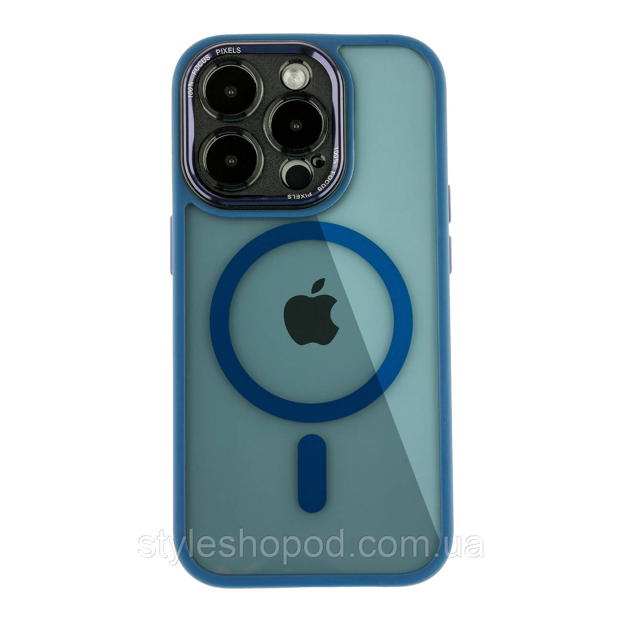 Чохол TPU+PC+Metal Calais with MagSafe для iPhone 14 Pro Max Dark Blue, фото 1