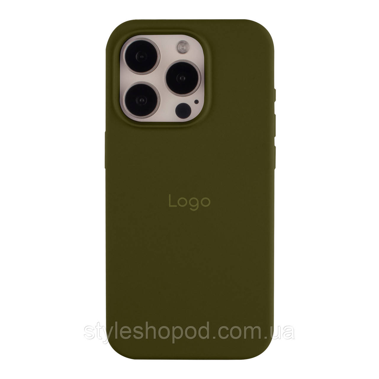 Чохол Silicone Case Full Size (AA) для iPhone 15 Pro Max 45.Army Green, фото 1