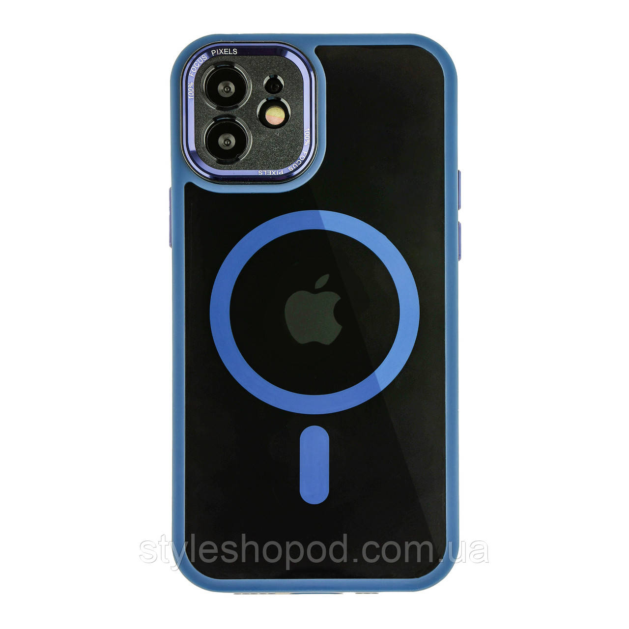 Чохол TPU+PC+Metal Calais with MagSafe для iPhone 12 Dark Blue, фото 1