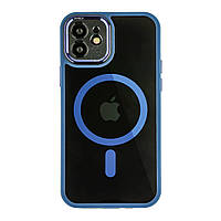 Чохол TPU+PC+Metal Calais with MagSafe для iPhone 12 Dark Blue