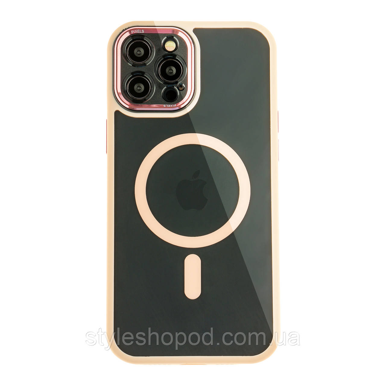 Чохол TPU+PC+Metal Calais with MagSafe для iPhone 12 Pro Pink, фото 1
