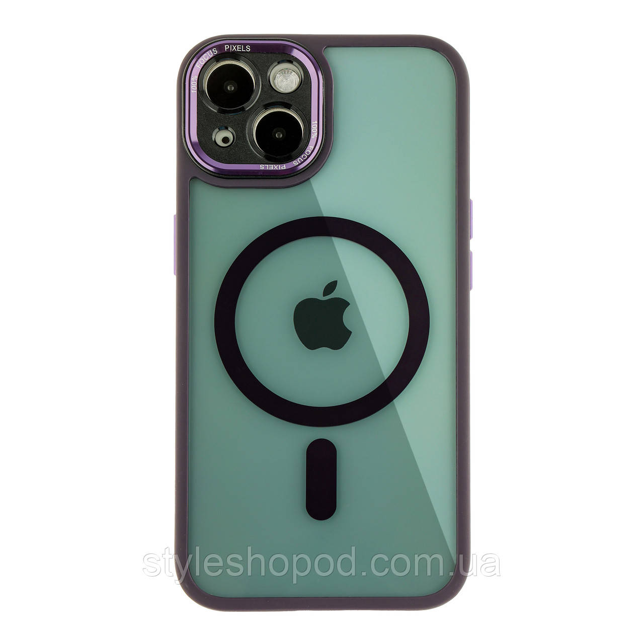 Чохол TPU+PC+Metal Calais with MagSafe для iPhone 13 Deep Purple, фото 1