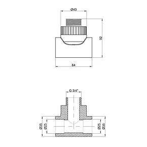 Трійник PPR Thermo Alliance 25х3/4"х25 ЗР, фото 2