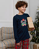 Дитяча ( підліткова)  піжама для хлопчика  - Новорічна Міккі - Family look для родини