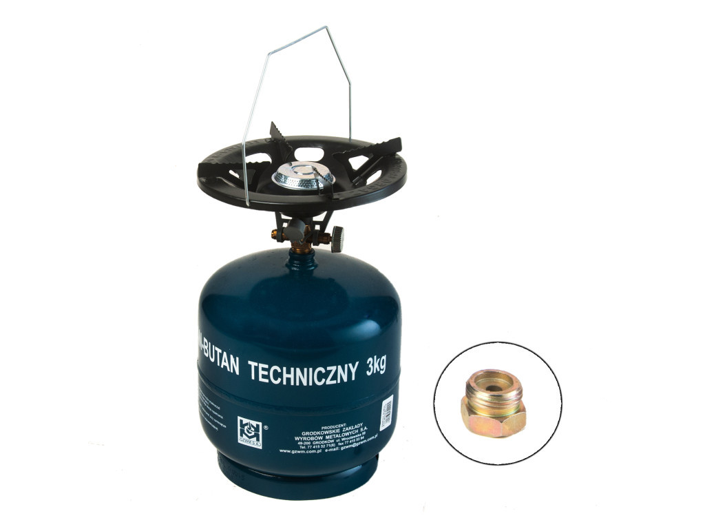 Газовий балон металевий GZWM SA 7,2 л портативний побутовий туристичний балон для газових плит пальників обігрівачів