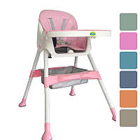 Стілець для годування дитячий 3в1 SPOKO SP-06 для дітей R_2252 Рожевий