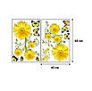 Інтер'єрна наклейка на стіну Жовті квіти 2 аркуші, самоклейні 3d-наклейки на стіну, фото 2