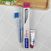 Набір Vitis GINGIVAL: зубна щітка синя (м’яка) + зубна паста Vitis GINGIVAL 15 мл