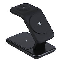 Бездротовий Зарядний Пристрій JJT-Y10 с MagSafe 3in1 15W Чорний