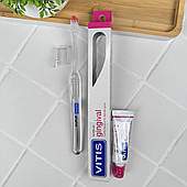 Набір Vitis GINGIVAL: зубна щітка прозора (м’яка) + зубна паста Vitis GINGIVAL 15 мл