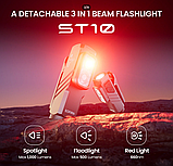 EDC Мульти Ліхтар SOFIRN ST10 з Червоним світлом, Магнітом та Кліпсою (1000Lm, Red LED, 14500 AA 900mAh USB-C, IPX6, 144 метри), фото 2