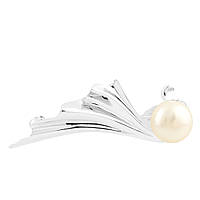 Срібна брошка ortex з натуральними перлами (1519387)