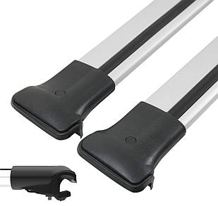 Поперечки на JAC R3 (2017-2026) Diamond V1 Grey. На стандартні рейлінги. Без замка. Сірі