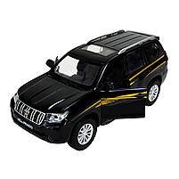 Іграшкова машинка металева Toyota Land Cruiser Prado Автопром Тойота джип 1:24, чорна, 20*7*8 см, (68270), фото 3