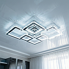 Велика кришталева люстра в зал SVET 292W до 40 м² колір Хром SY-19376/4+2 CR, фото 3