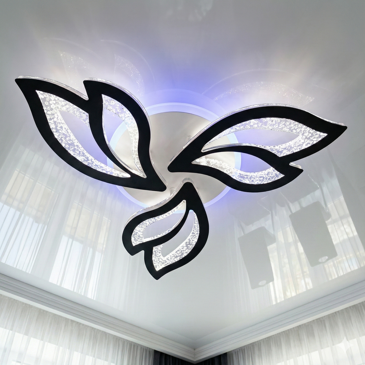 Люстра Led  Diasha 55W до 12 м² колір Чорний 2455/3BK LED 3col, фото 1