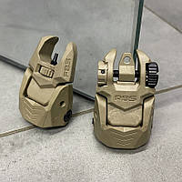 Мушка та цілик складні FAB Defense (FBS, RBS) на планку Picatinny, колір Койот