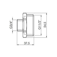 Ніпель редукційний SD Forte 1" 1/2х3/4" SF3594020