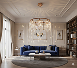 Кришталева підвісна люстра L93195/600/8 (SGD), фото 2