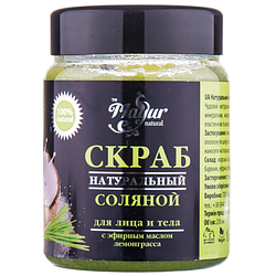 Сольовий скраб для обличчя та тіла Лемонграсс Mayur 250ml