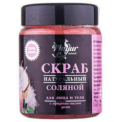 Сольовий скраб для обличчя та тіла Роза Mayur 250ml