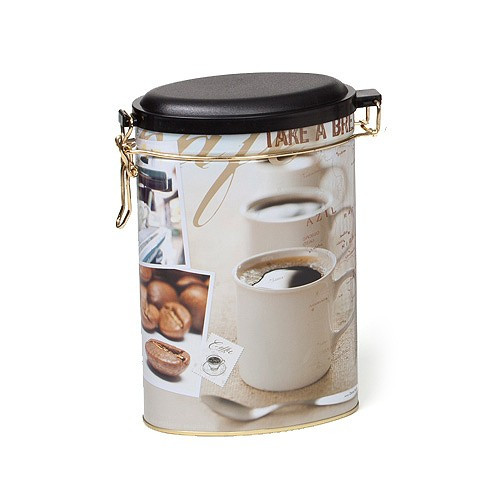 Купить банку для хранения кофе "Кофе" овальная с клипсой 400 грамм по ...