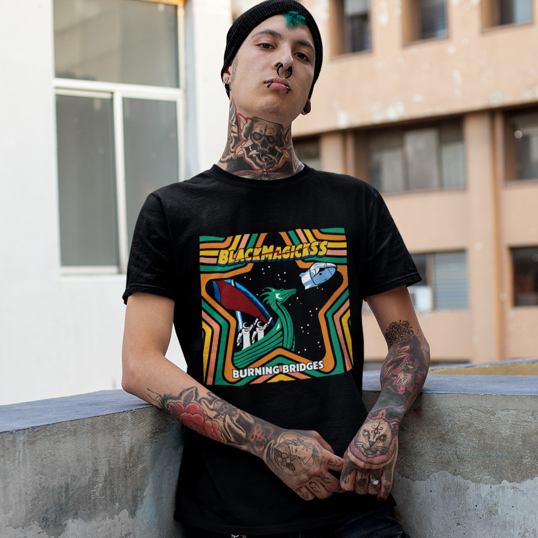 Футболка унісекс Black Magick SS (Burning Bridges) XS чорний, фото 1