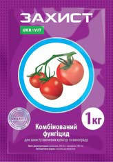 Фунгіцид Захист (Захист; Танос); Цімоксаніл 250 г/кг + металаксил 100 г/кг, соняшник, овочеві
