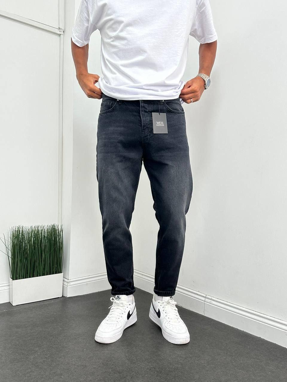 Джинси чоловічі сірі MOM | Джинсові чоловічі штани МОМ ЛЮКС, фото 1