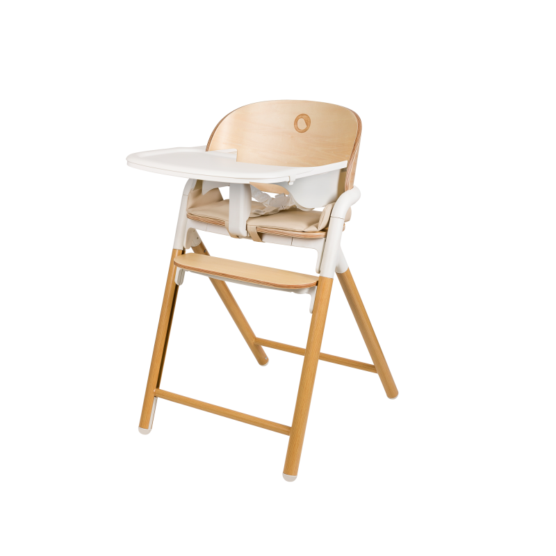 Стілець для годування Lionelo CELIA WHITE NATURAL WOOD