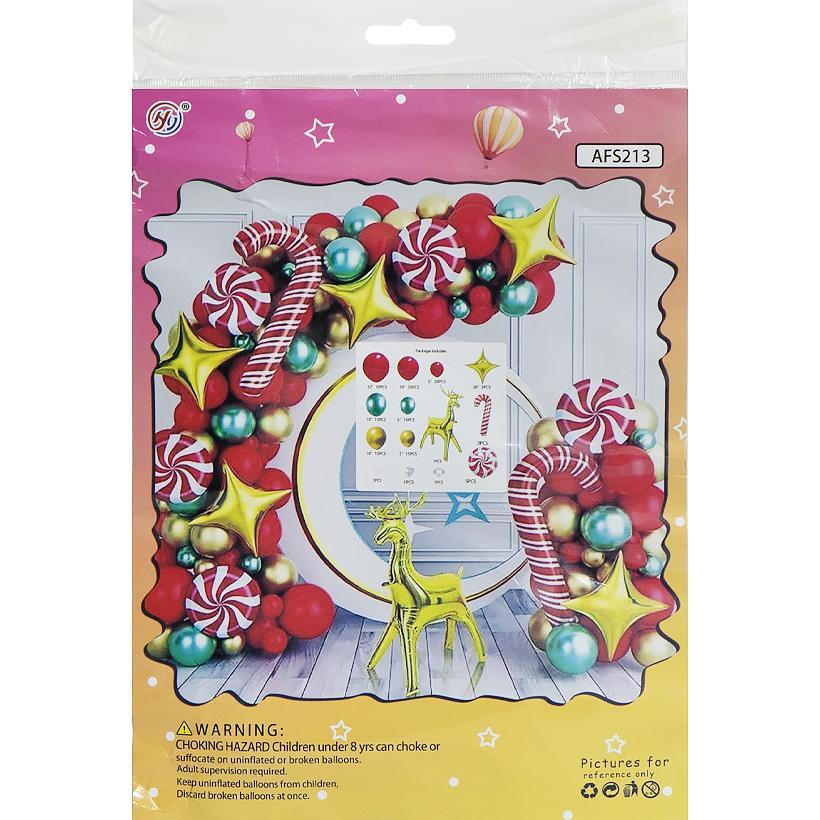 Набір повітряних куль 126 шт. для створення новорічної фотозони, фото 1