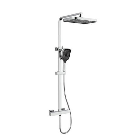 Душова система універсальна Qtap Sloup термостатична на два споживачі QTSL57103KNC Chrome, фото 1