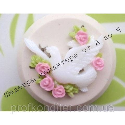 Силіконовий молд Голуб миру, фото 1